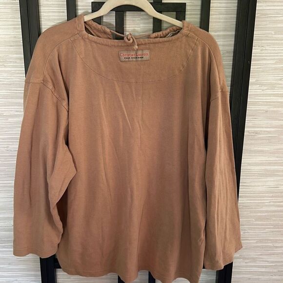 Vintage Christian Lacroix for air France 10 oversized 80s long sleeve knit top s - Picture 4 of 4